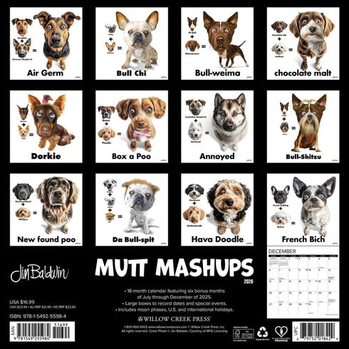 2026 THE MUTT 12X12 WALL CALENDAR